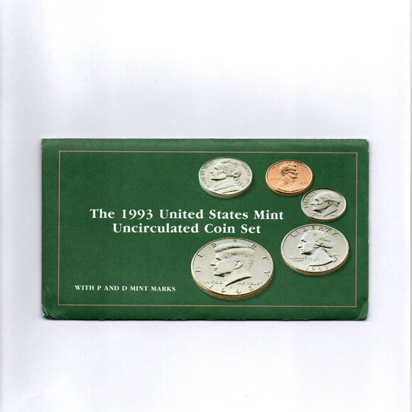 1993-P&D Uncirculated Set... 10 Coin Set... In Original US Mint Packaging - Picture 3 of 3